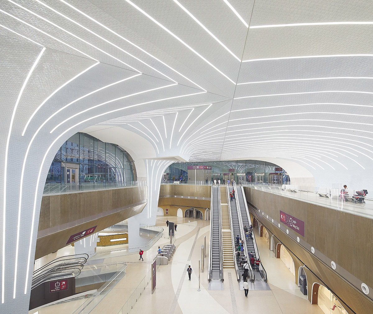 UNStudio completes the first 37 stations referencing to old Qatari architecture on Doha Metro Network