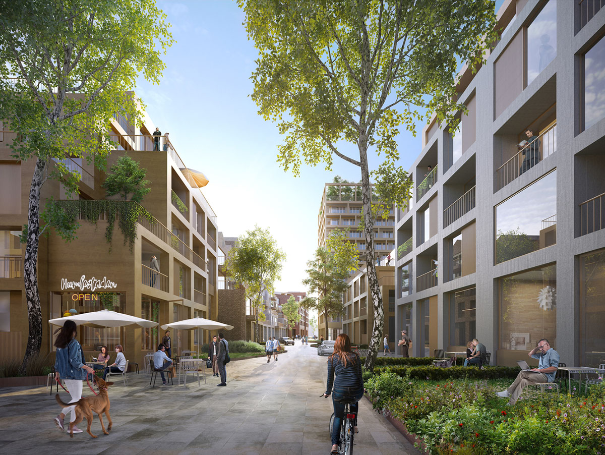 Henning Larsen Architects reinterprets community model with green public gardens in Sweden