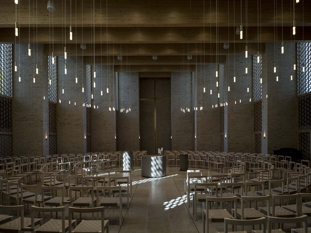 Historic Højvangen Church opens after 500 years, designed by Henning Larsen 