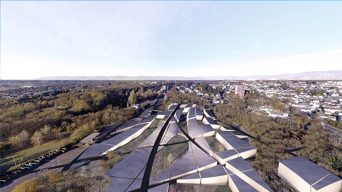 Salon Alper Derinbogaz Architecture releases masterplan shaped by natural formations in Neuwied