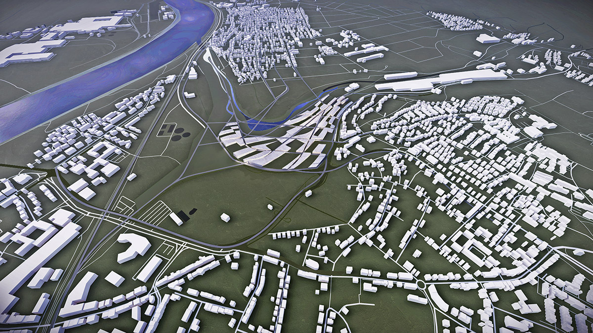 Salon Alper Derinbogaz Architecture releases masterplan shaped by natural formations in Neuwied