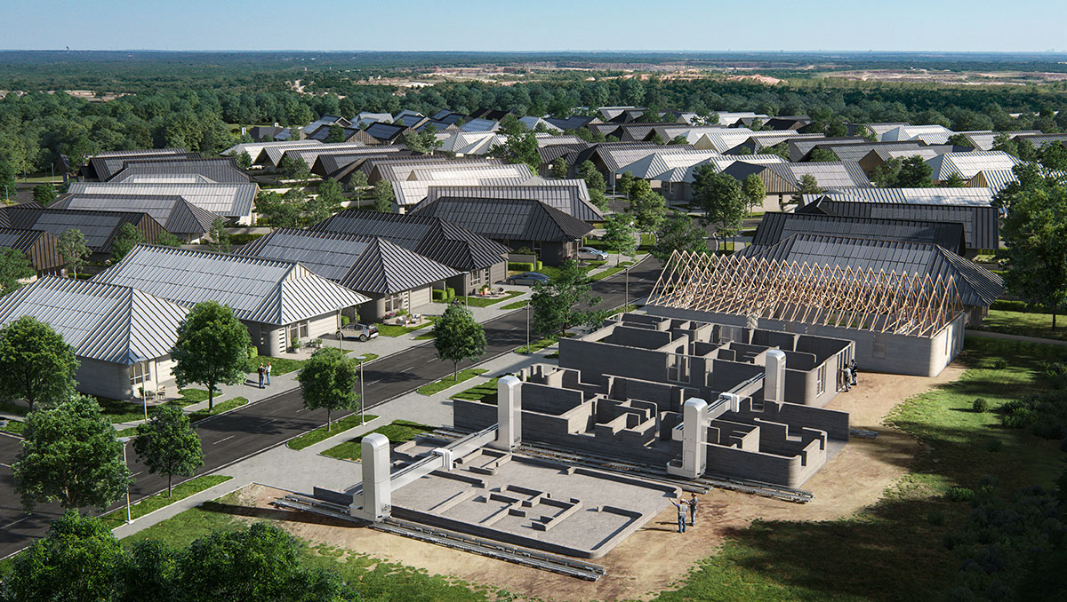 Construction is underway for BIG, ICON and Lennar's 3D-printed homes in Texas