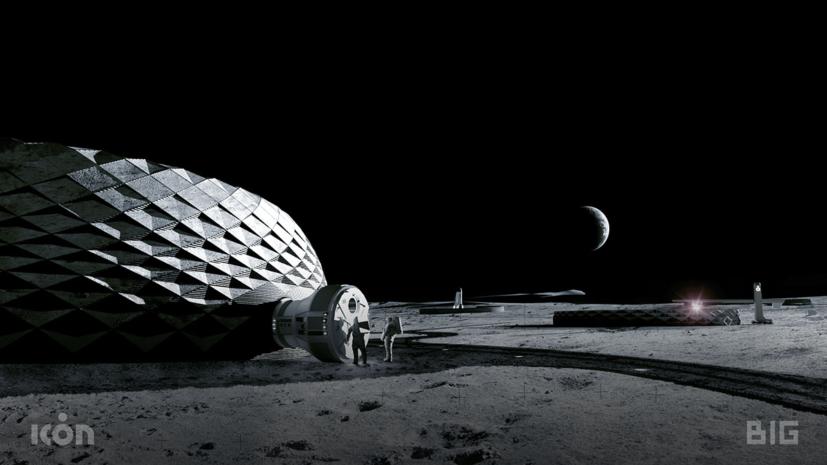 BIG and ICON reveal Project Olympus to develop 3D-printed homes on the moon funded by NASA