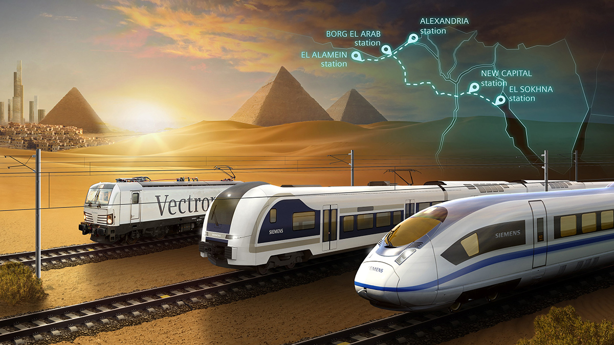 Египет подписывает контракт с Siemens на строительство шестой по величине в мире системы высокоскоростной железной дороги.