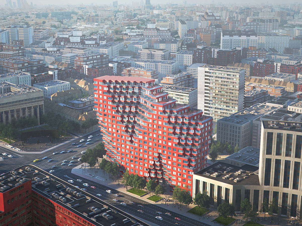 MVRDV updates visuals for its carved mixed-use tower in Moscow