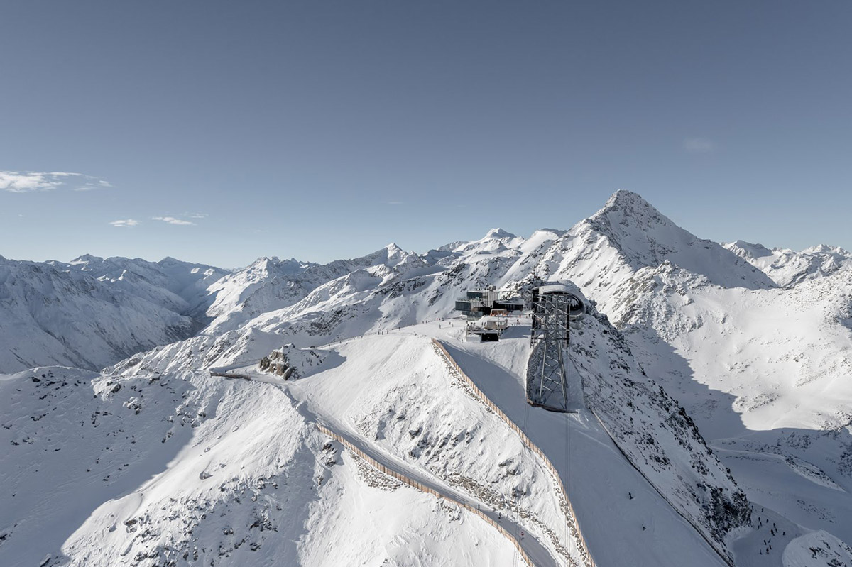 James Bond Museum seamlessly blended in the summit of Gaislachkogl Mountain in Austria