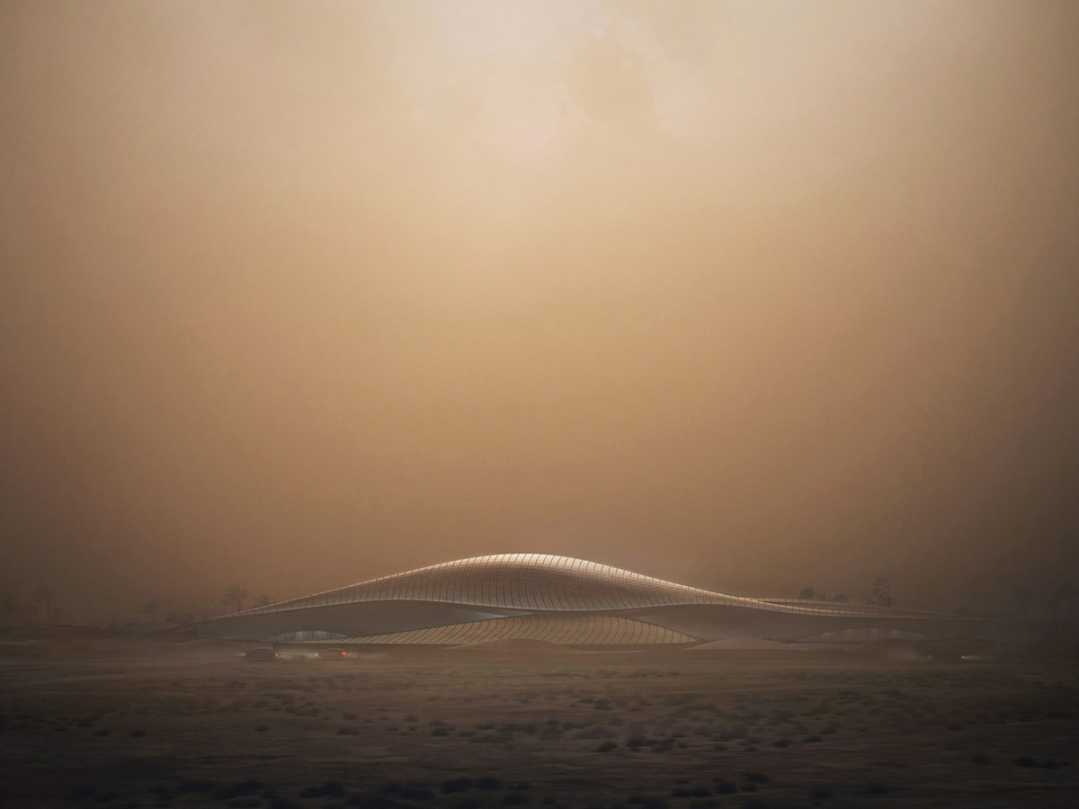 Zaha Hadid Architects' Bee'ah Headquarters Takes Shape In UAE
