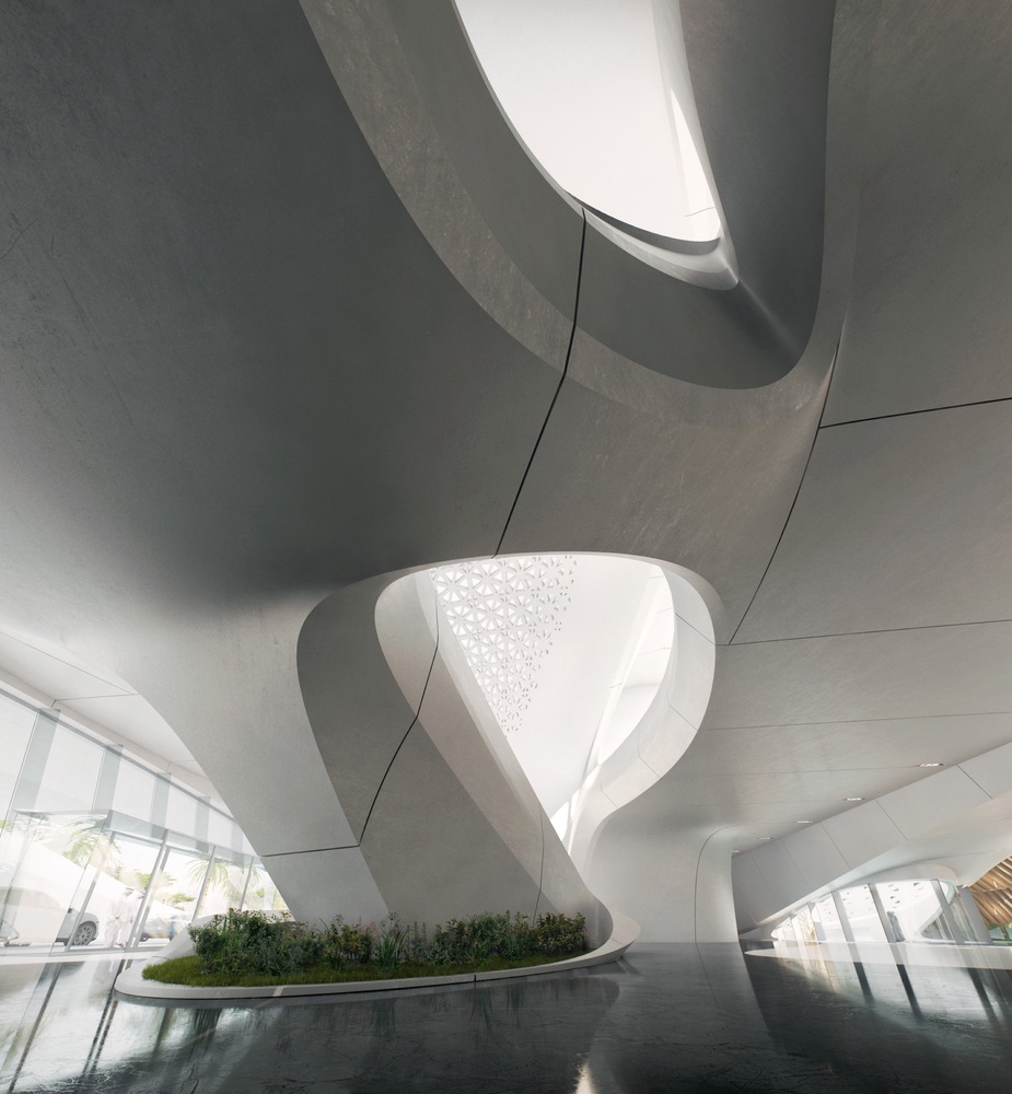 Zaha Hadid Architects' Bee'ah Headquarters Takes Shape In UAE