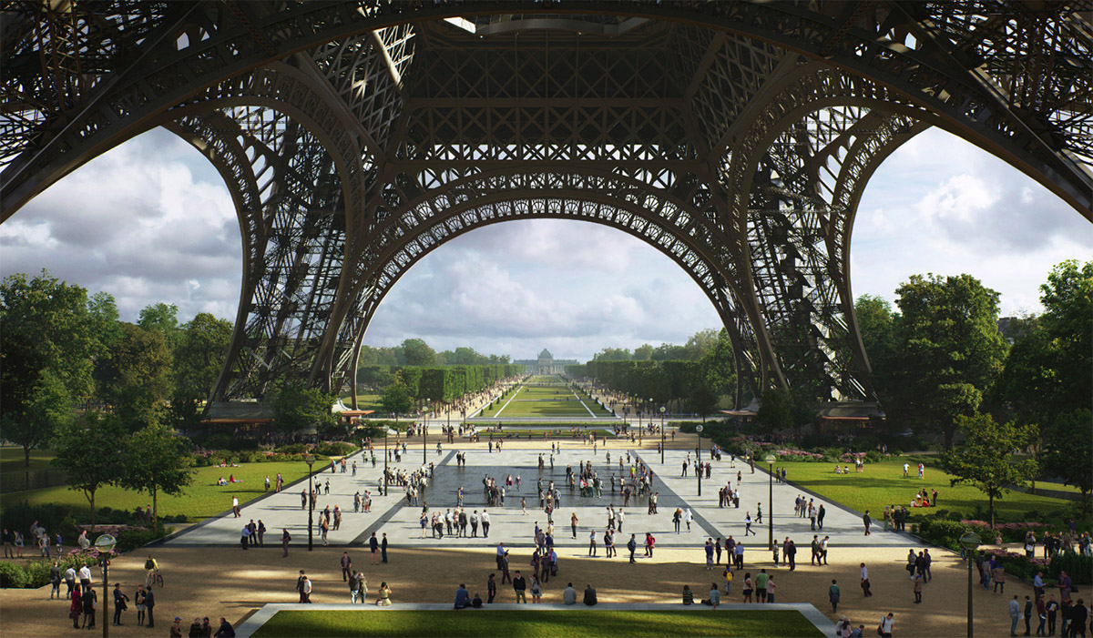 Gustafson Porter + Bowman wins Paris' Site Tour Eiffel Competition