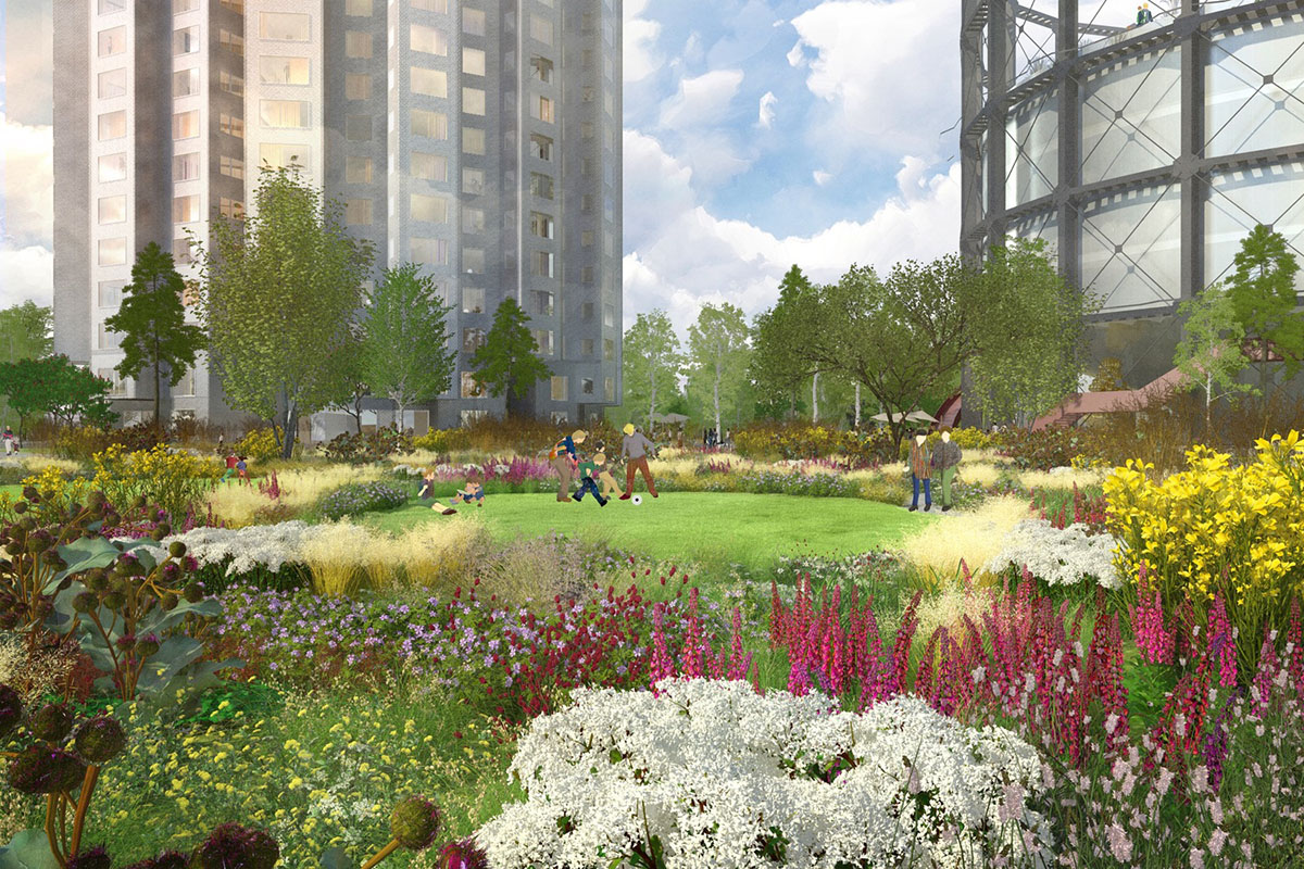 Herzog & de Meuron, Piet Oudolf, and LOLA to transform Stockholm’s former gasometer site