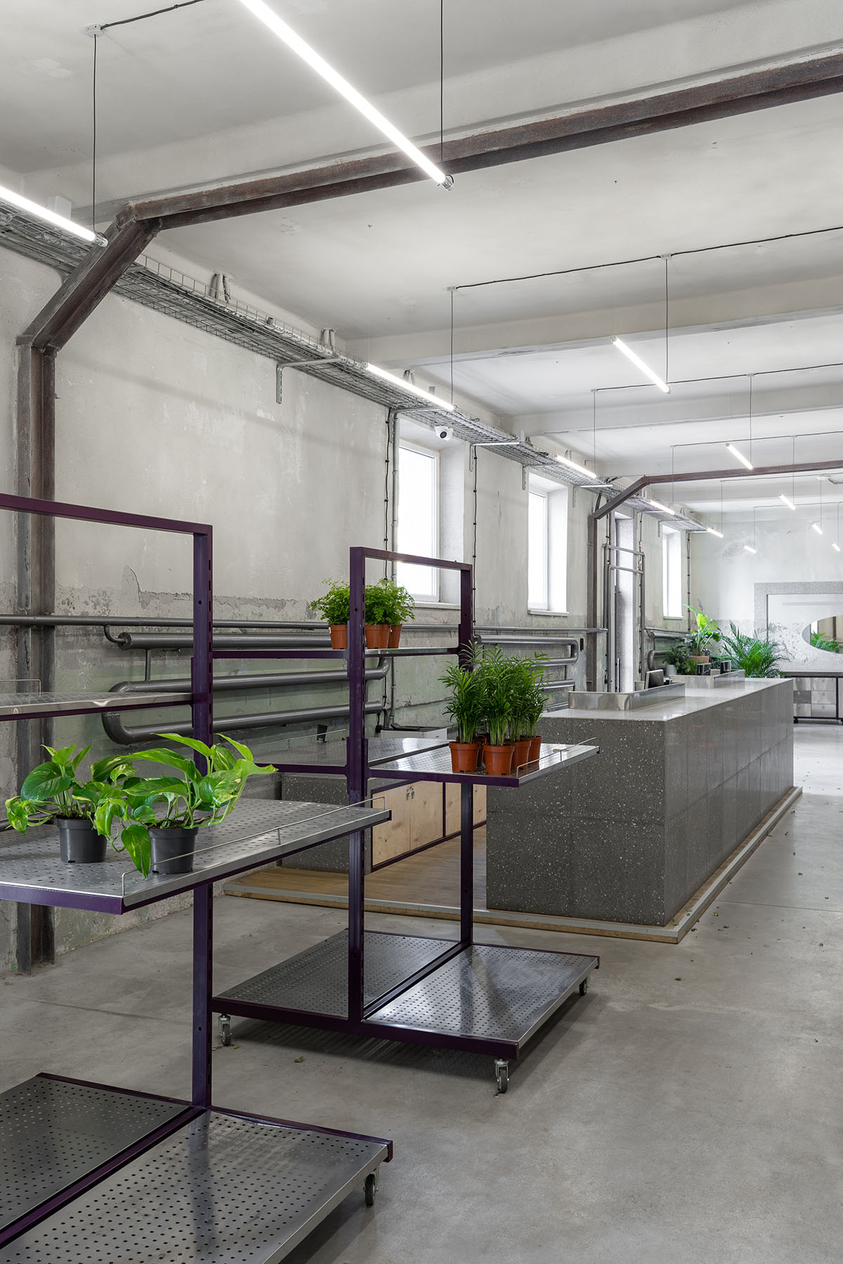 Flower Store Design By Rina Lovko Studio Refurbishes A Warehouse With Rustic Aesthetics