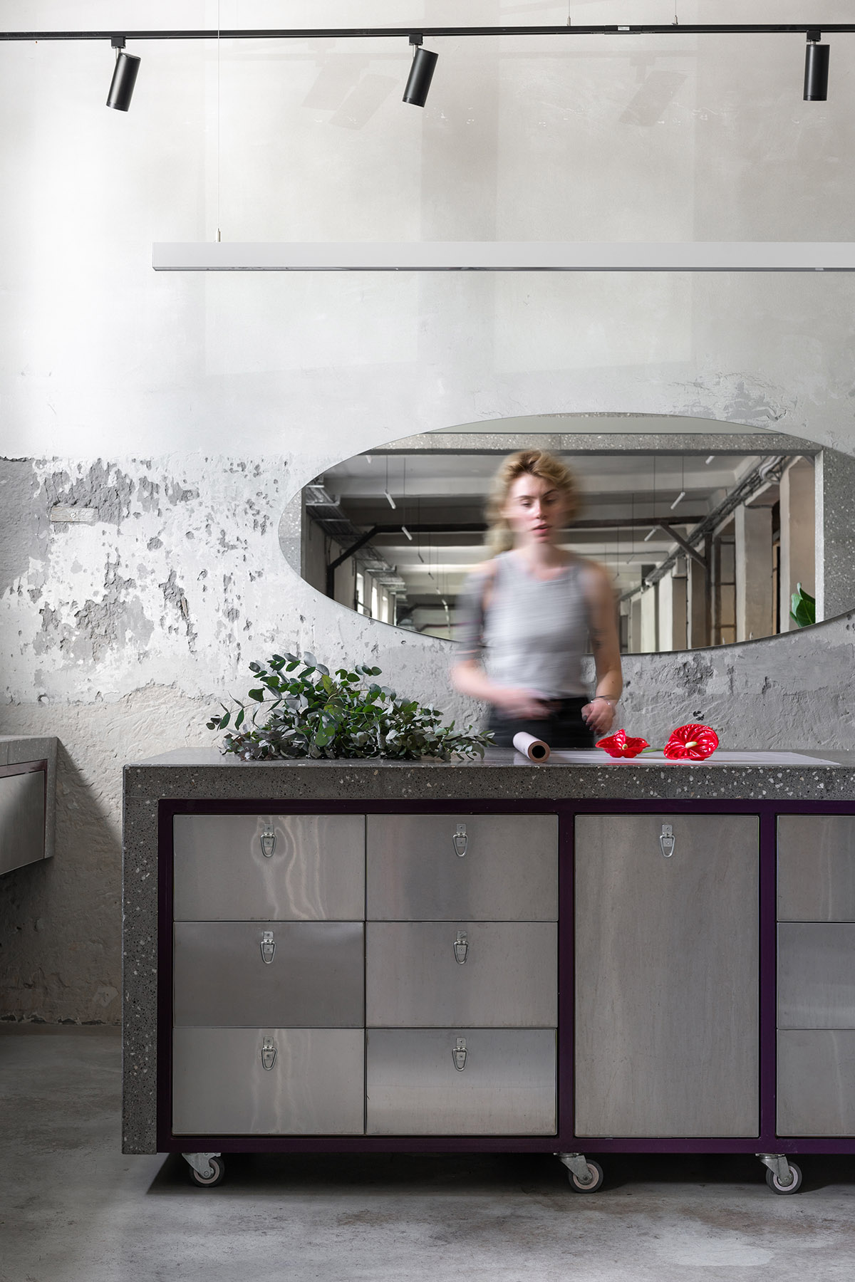 Flower Store Design By Rina Lovko Studio Refurbishes A Warehouse With Rustic Aesthetics