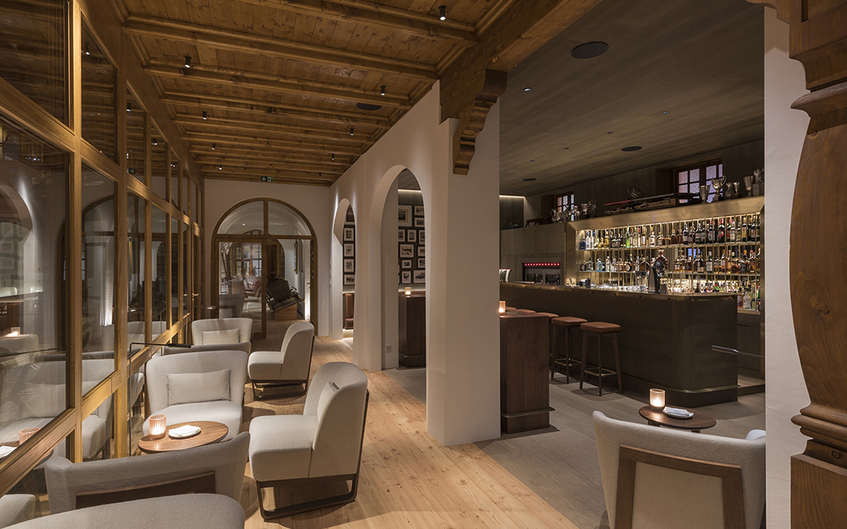 Foster+Partners renovates historic Kulm Eispavillon with wooden-truss canopy in St Moritz