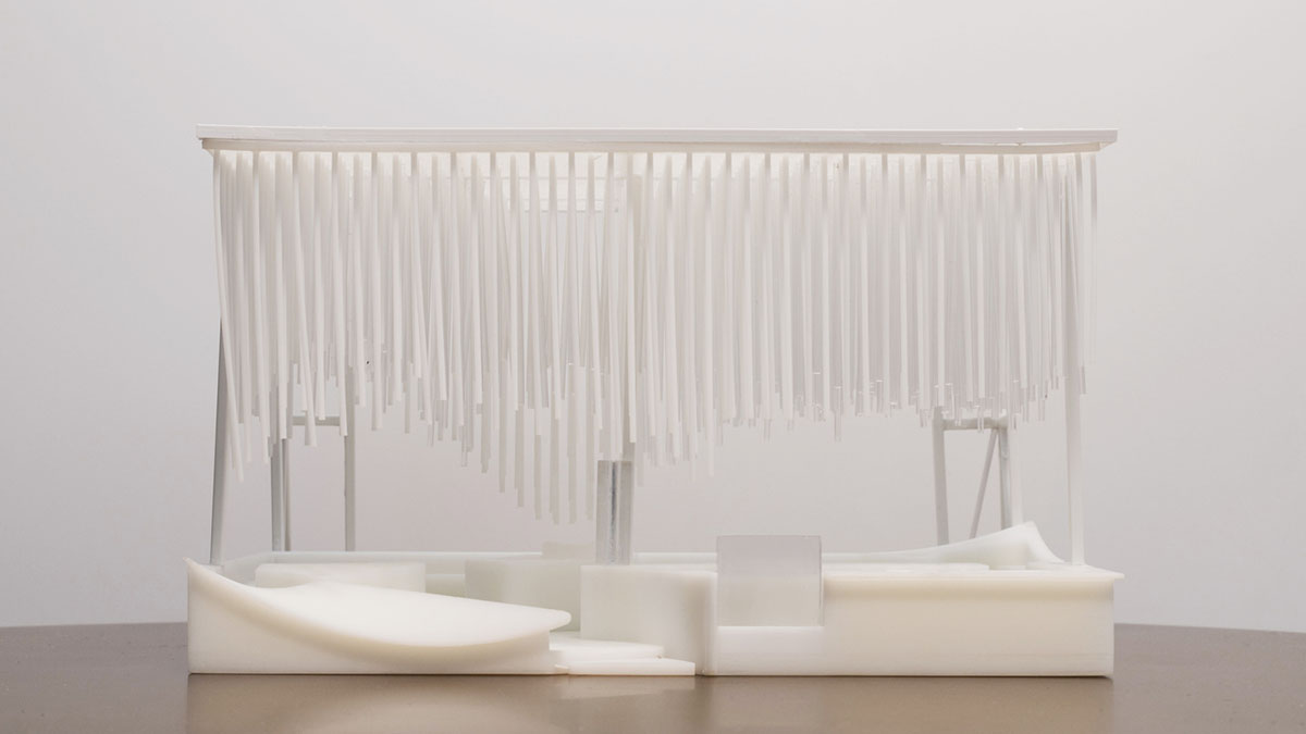 Mur Mur Lab uses all-white folded panels to create nature terrain for a coffee store in Shanghai