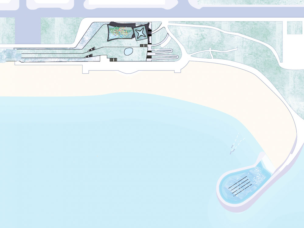 Architects propose sandy-formed, stone age-looking designs for Cottesloe Beach Pavilion in Australia