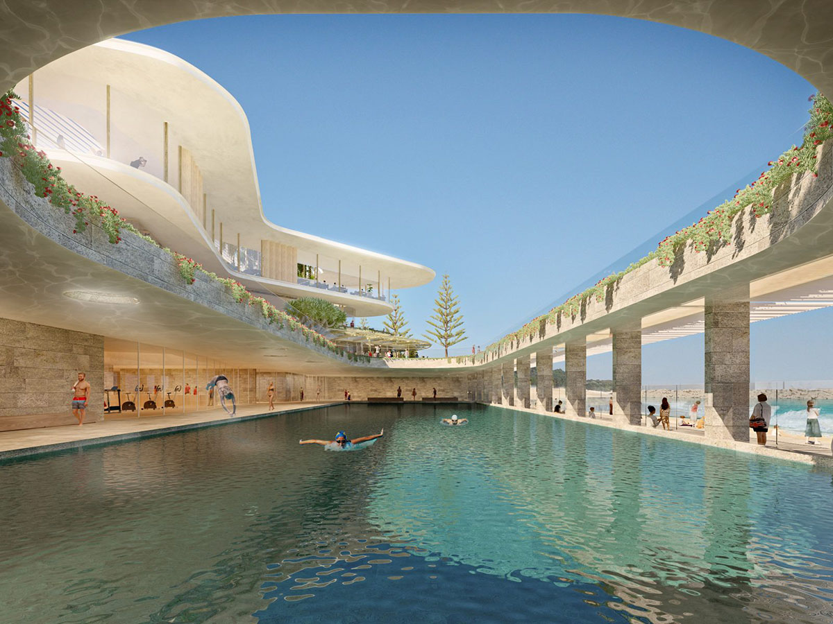 Architects propose sandy-formed, stone age-looking designs for Cottesloe Beach Pavilion in Australia