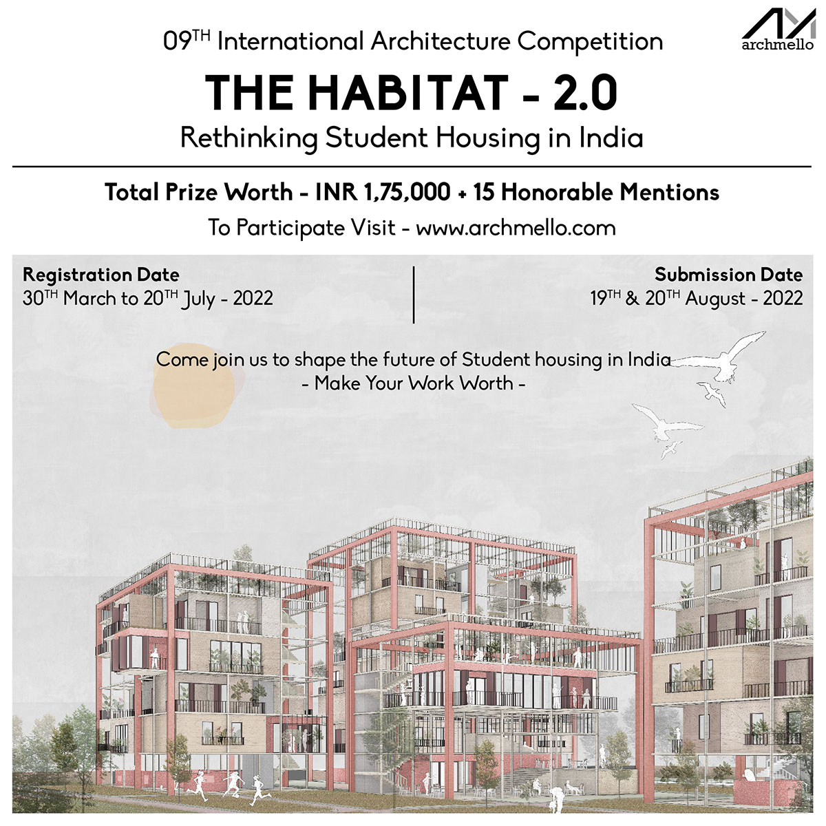 The Habitat - 2.0: Rethinking Student Housing In India Competition