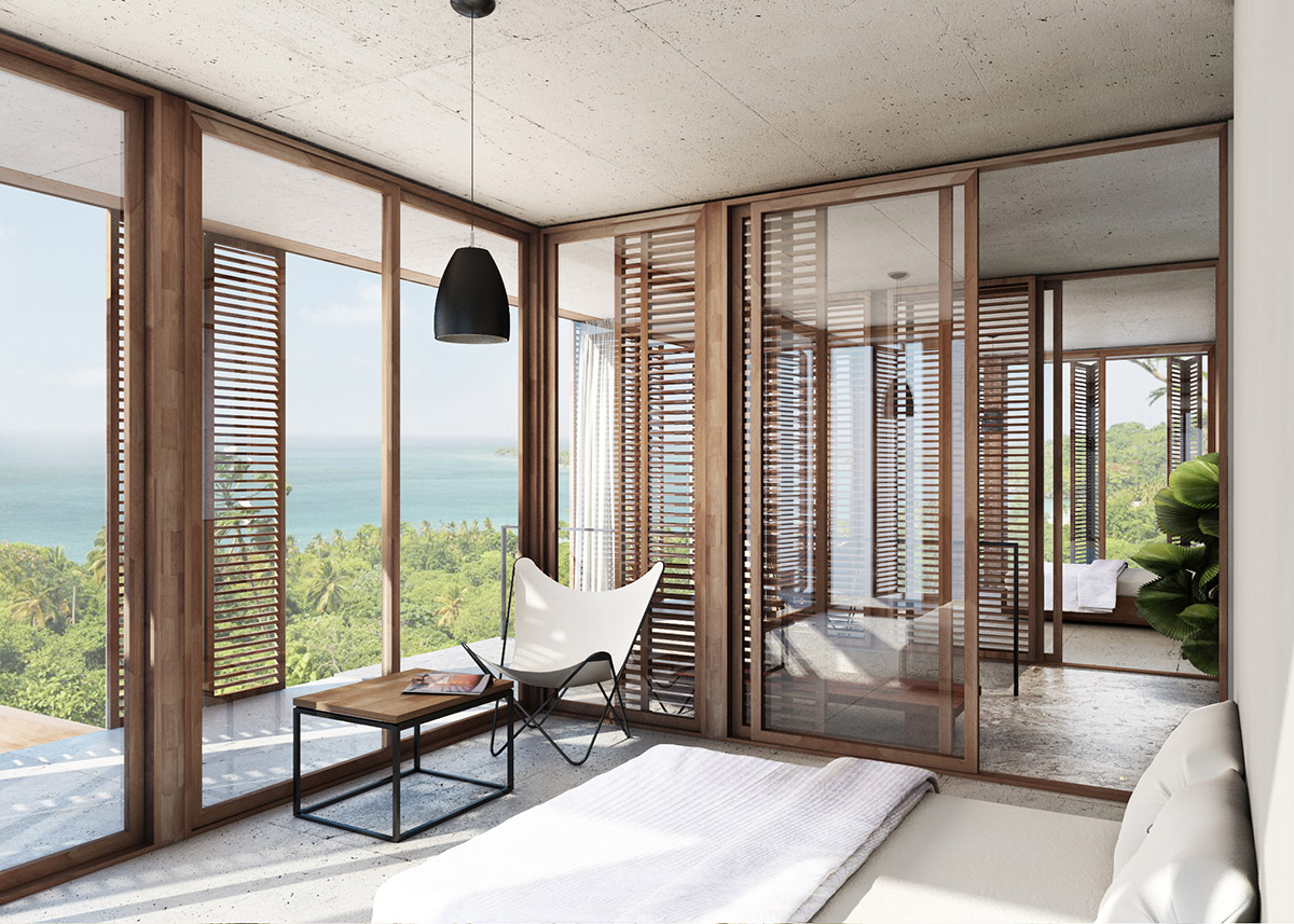 Jasper Architects designs terraced bungalows nestled within the landscape in Dominican Republic