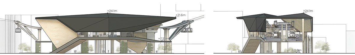 UNStudio designs Gothenburg's Cable Car system with slender and sculptural towers