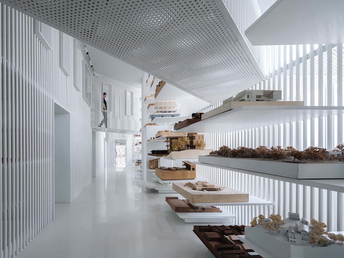 Wutopia Lab designed the first architectural model museum of China with continuous steel pipes