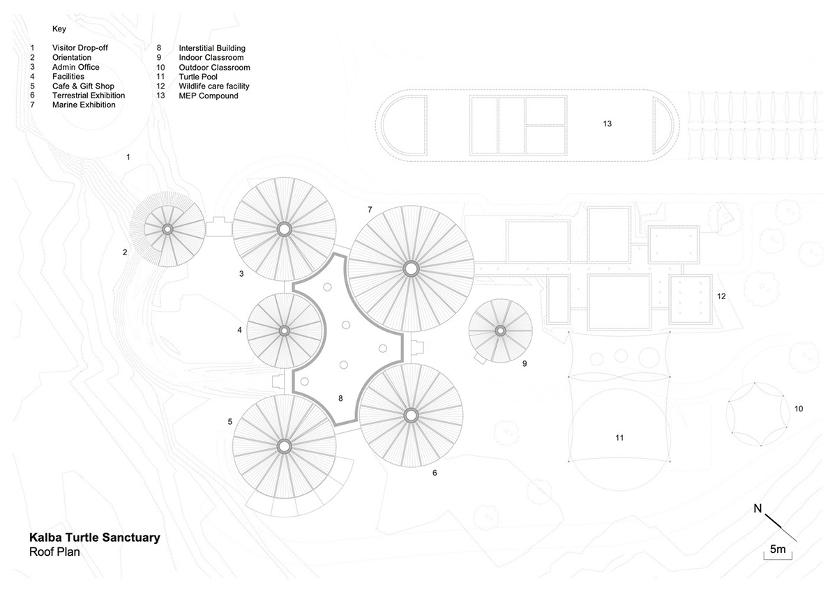 Hopkins Architects created seven interconnected pods for Turtle Sanctuary in Sharjah