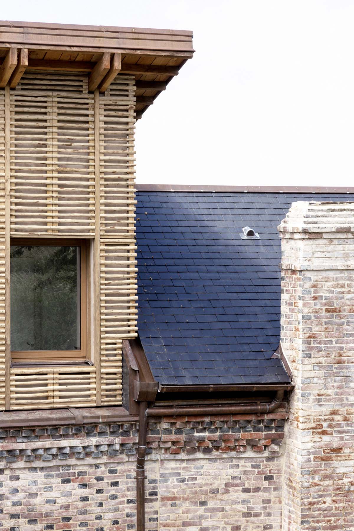 Rural house is renovated with 100 per cent local materials by Anatomies d’Architecture in Normandy