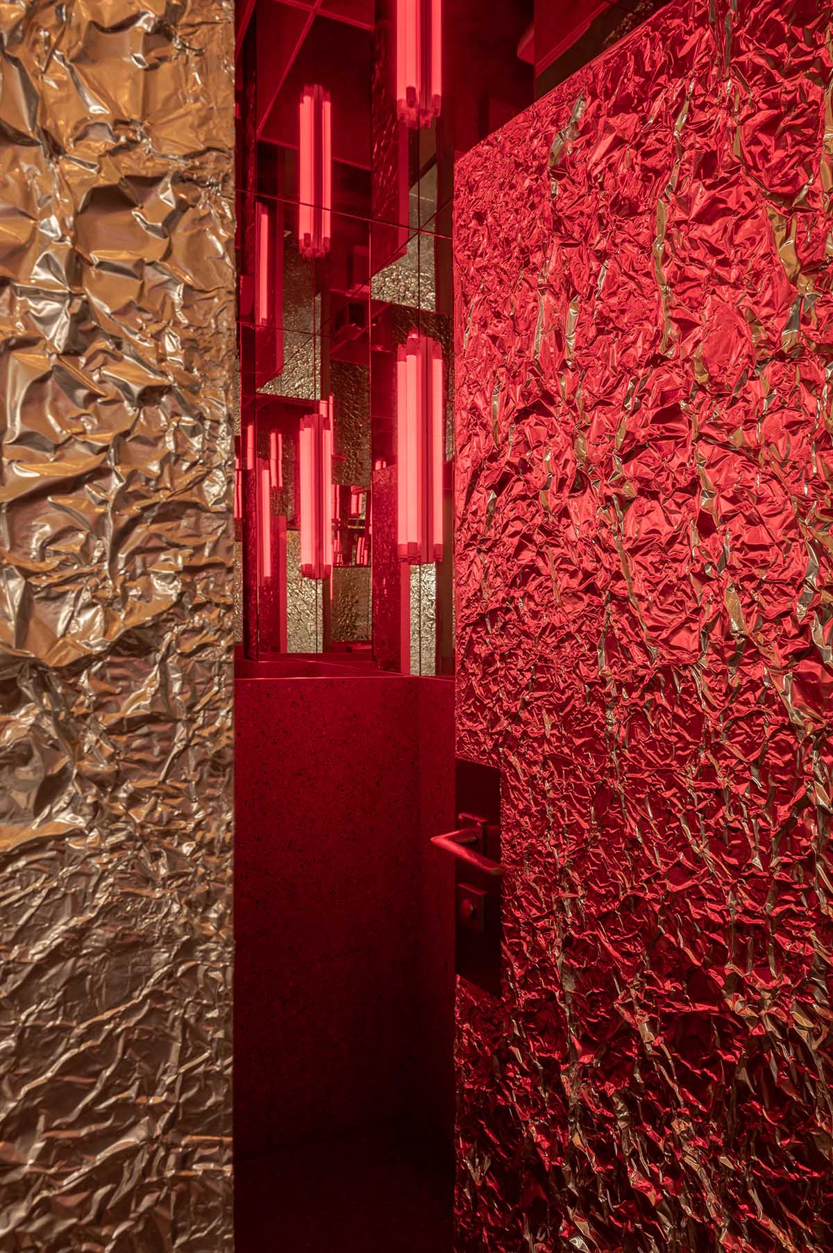 Nastia Mirzoyan completes restaurant and bar with sand-coloured bricks and stainless steel in Kyiv 