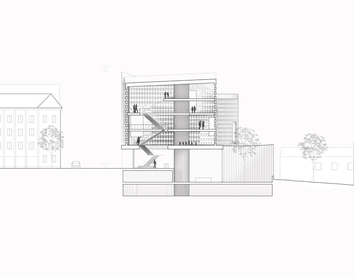 Dorte Mandrup Arkitekter designs perforated culture house and library in Karlskrona