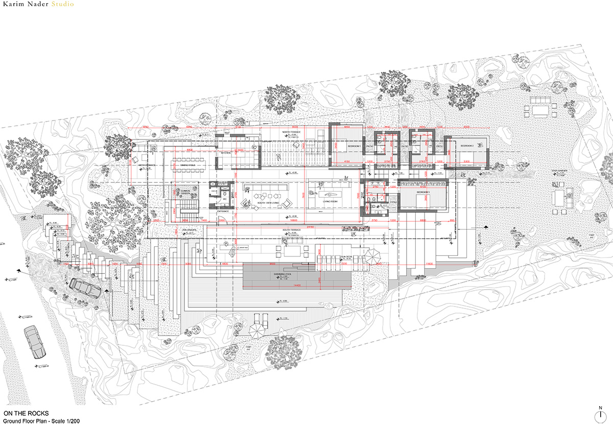 Karim Nader Studio designs new retreat referencing to limestone formations on mount Lebanon