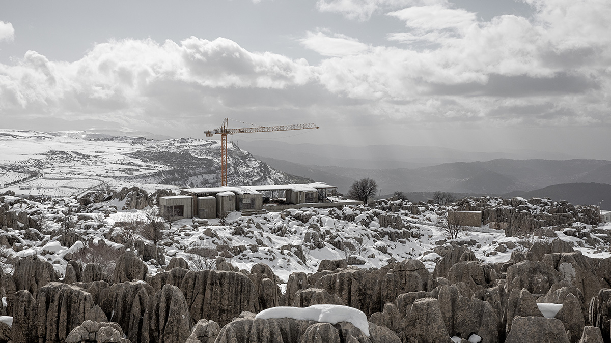 Karim Nader Studio designs new retreat referencing to limestone formations on mount Lebanon