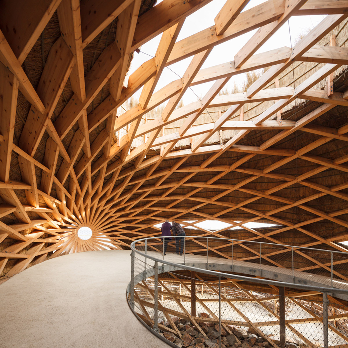 RAU architects and RO&AD Architecten built egg-shaped observatory watching bird biotope