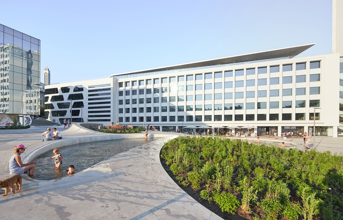 3Deluxe creates public plaza with fluid geometry that meets young generation's needs in Lithuania