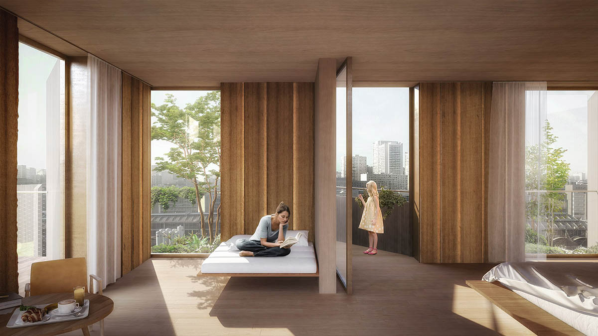 Kengo Kuma unveils design for Eco-Luxury Hotel comprised of wooden and plant covered facade
