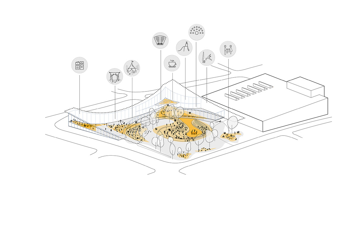 Kengo Kuma & Associates and Mad Arkitekter design curvilinear library in Norway