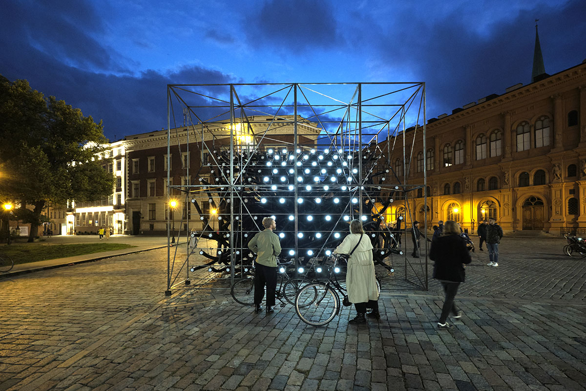 Latvia installs a web of pipes that explore contradictory nature of our relationship with technology