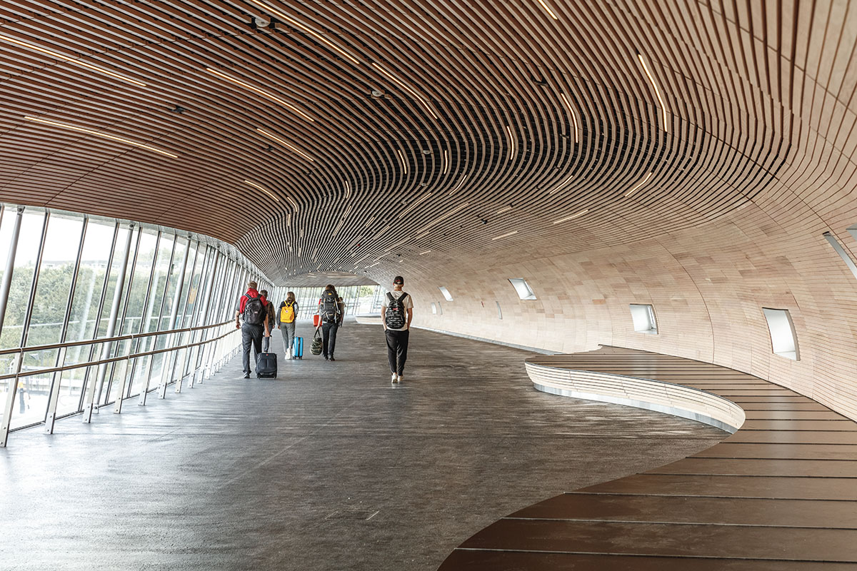 COBE and DISSING+WEITLING's sinuous tubular Køge Nord Station opened in Copenhagen