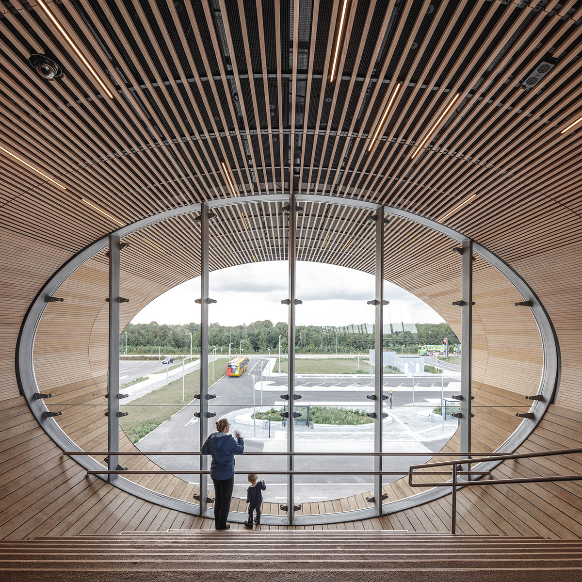 COBE and DISSING+WEITLING's sinuous tubular Køge Nord Station opened in Copenhagen