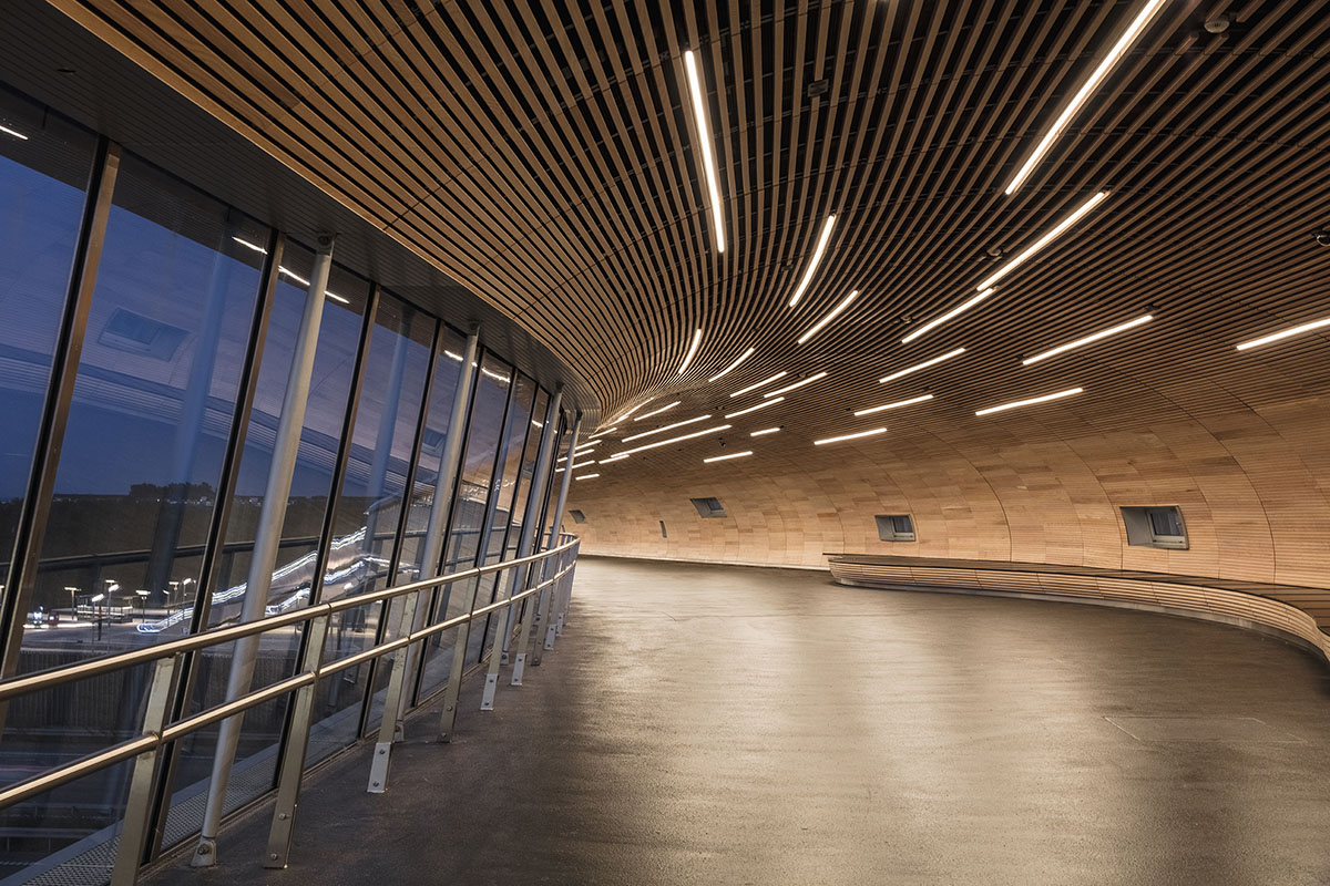 COBE and DISSING+WEITLING's sinuous tubular Køge Nord Station opened in Copenhagen