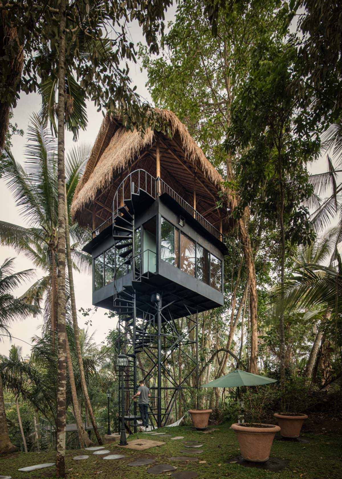 Alexis Dornier's treetop boutique hotels are built with light materials ...