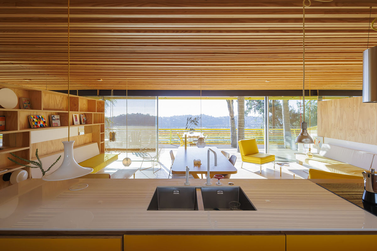 SelgasCano and Diego Cano wrap La Canaria House with recycled aluminum colourful tubes in LA