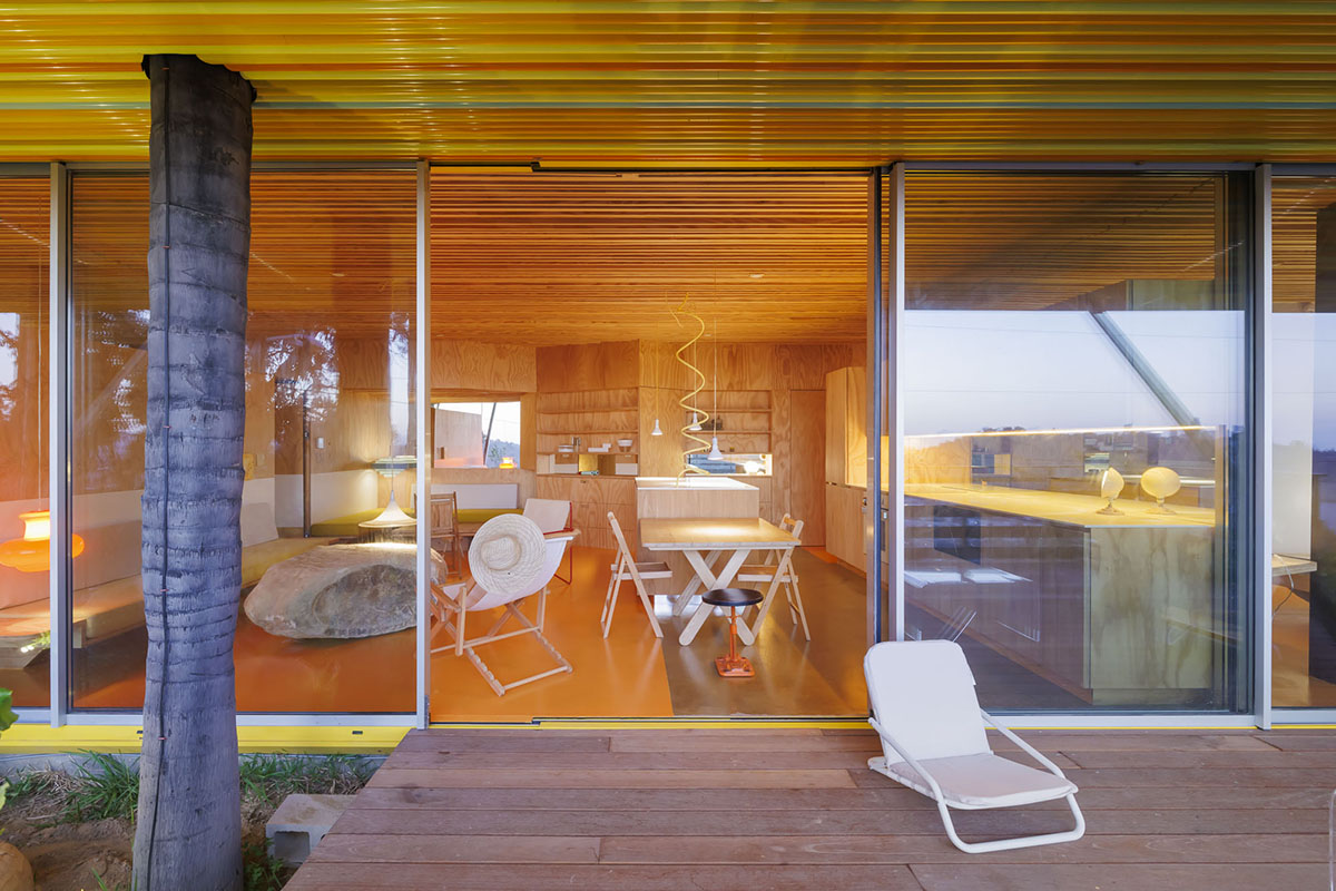 SelgasCano and Diego Cano wrap La Canaria House with recycled aluminum colourful tubes in LA