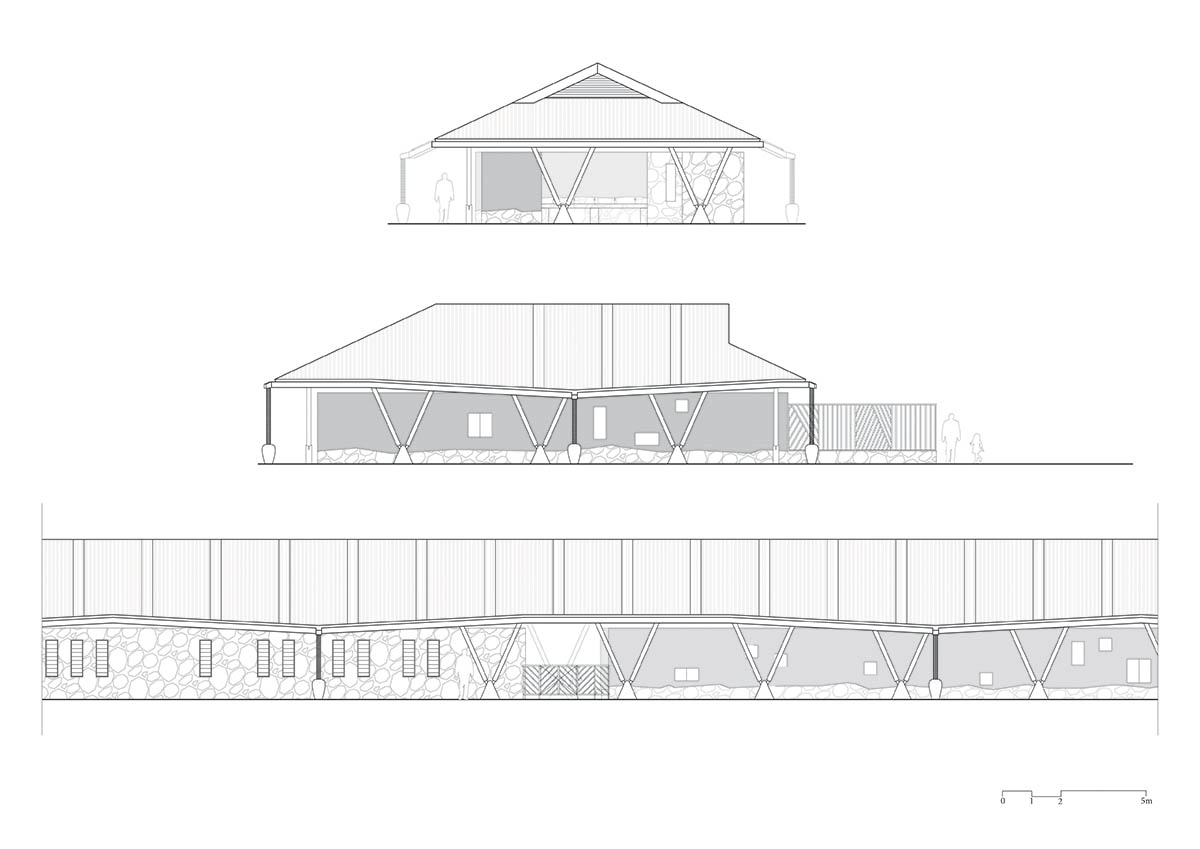 Localworks built junior school with organically shaped classrooms made of earthbags in Uganda 