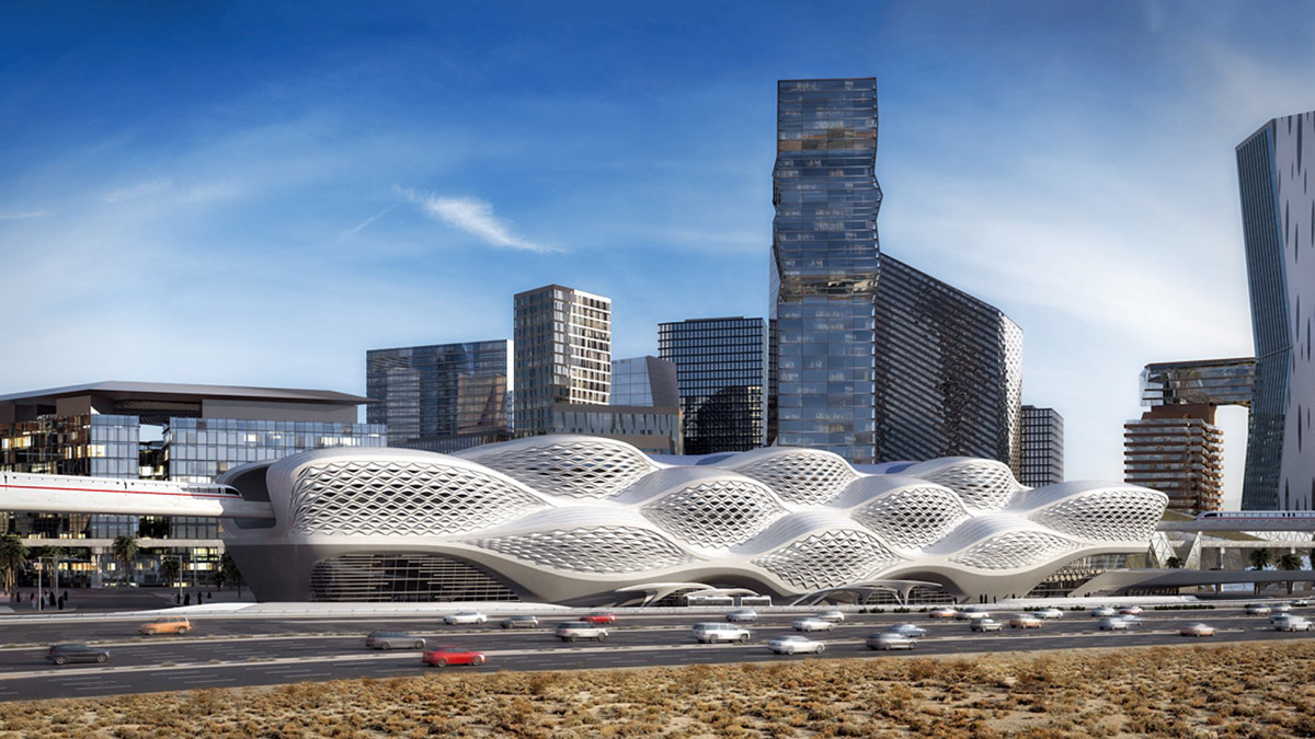 Zaha Hadid Architects' parametrically-designed metro station takes shape in Riyadh