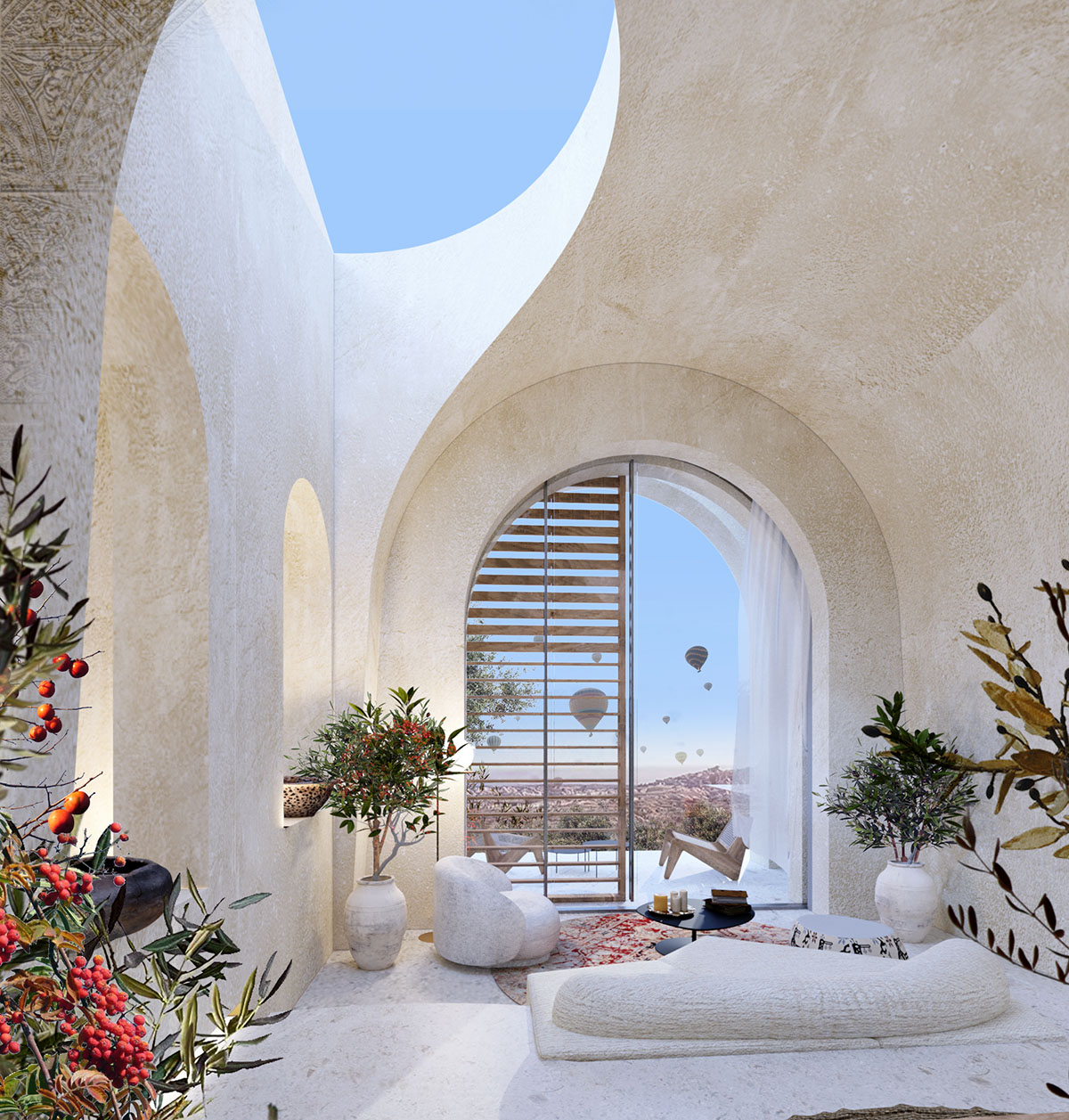 GAD creates carved-out spaces for spa hotel on an abandoned quarry in Cappadocia, Turkey