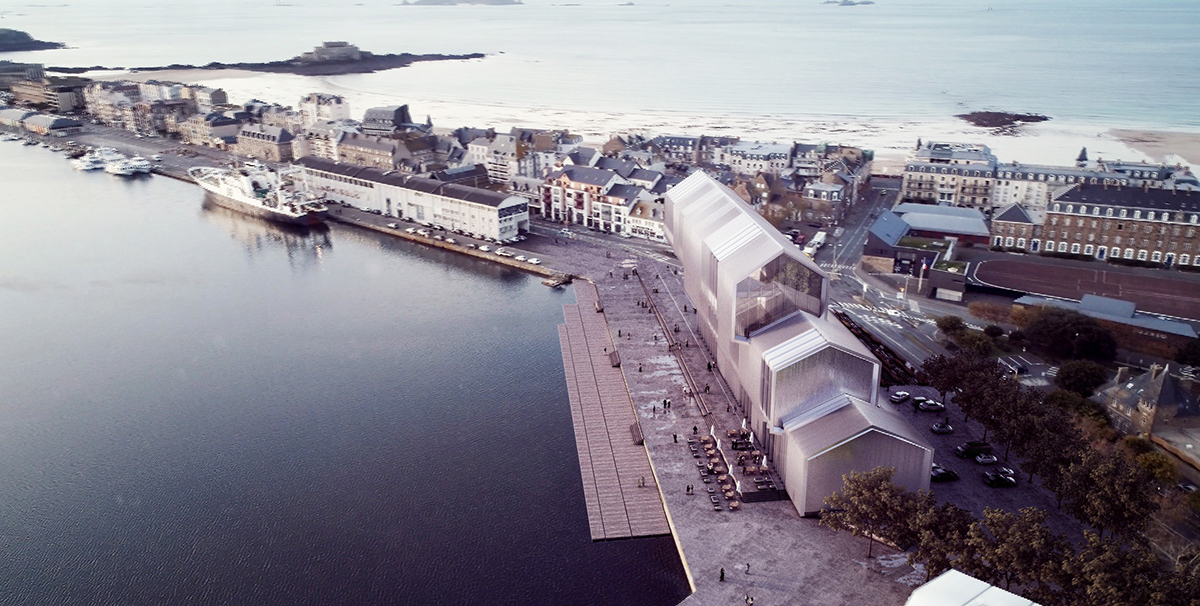 Kengo Kuma to design suspended museum on the Channel coast of France