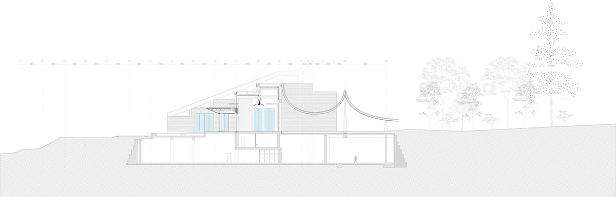 Kengo Kuma & Associates redesigns Lisbon arts centre with spacious curved canopy