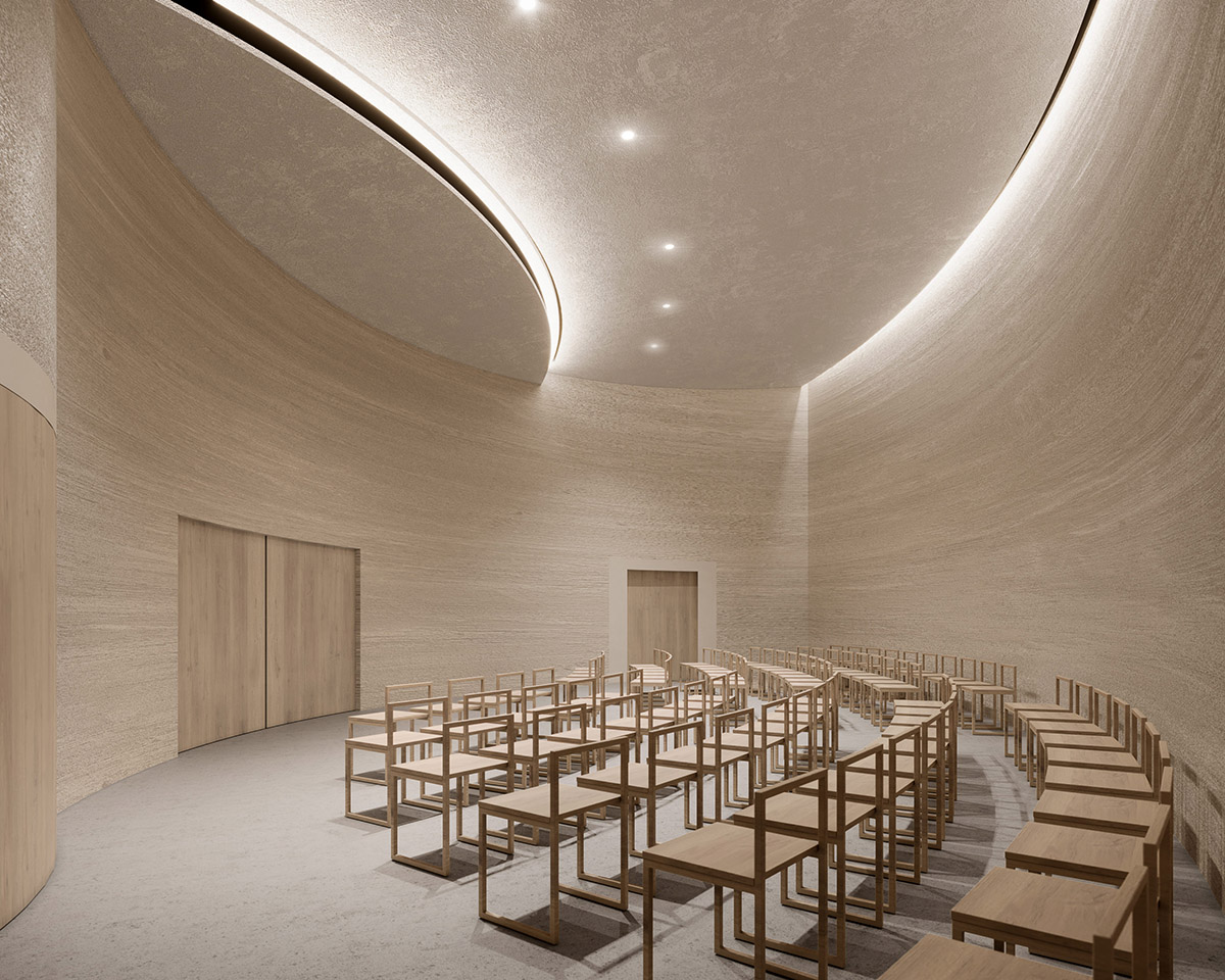 Trahan Architects designs chapel with interconnected circular rooms for