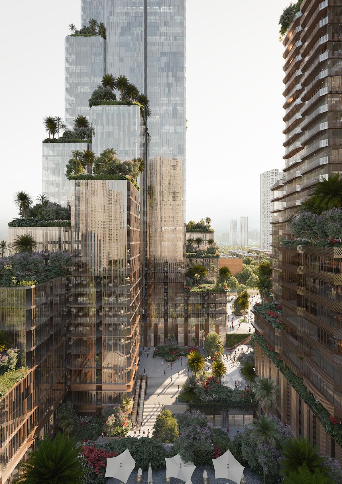 Mecanoo reveals its design proposal for Konka mixed-use towers in Shenzhen