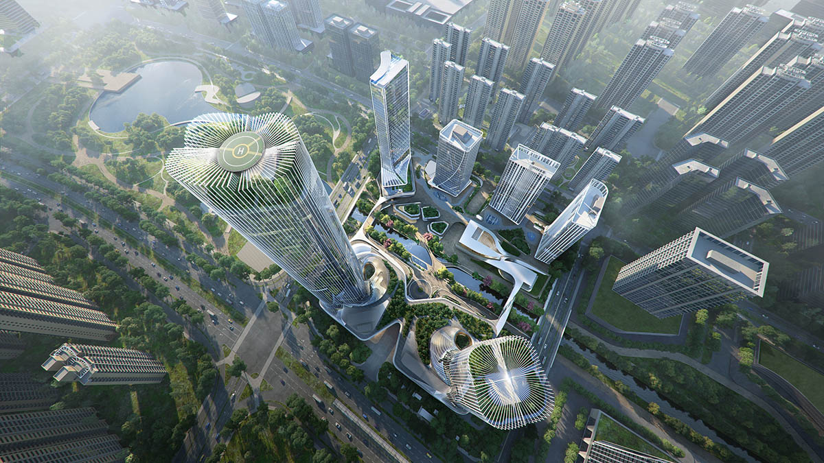 UNStudio unveils design for a new mixed-use development in Nanjing