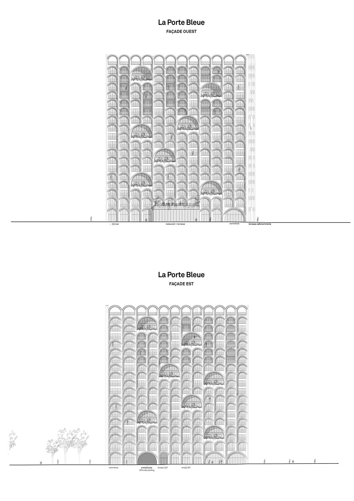 PietriArchitectes wraps residential tower with white concrete vaults referencing to the Mediterranean